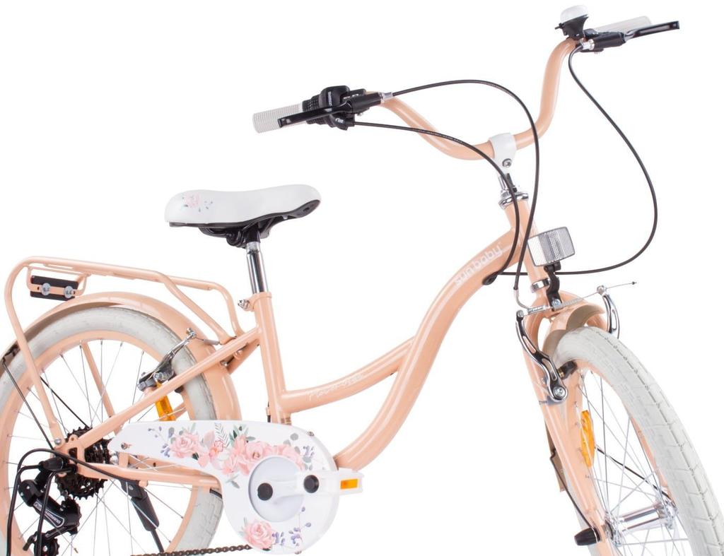20 Inch Bicycle For A Girl Child Shimano 6 Gears Flower Bike Apricot Sun Baby