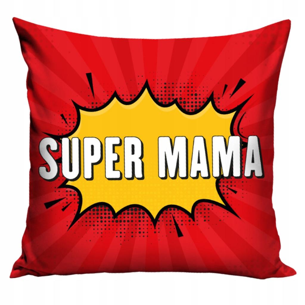 Super Mama Red Decorative Pillowcase Gift for Mom