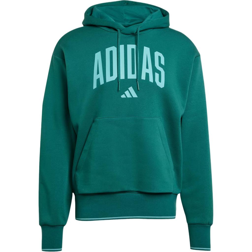 Adidas Letter Hoodie Long Sleeve Sweatshirt Men tops Green KC3873