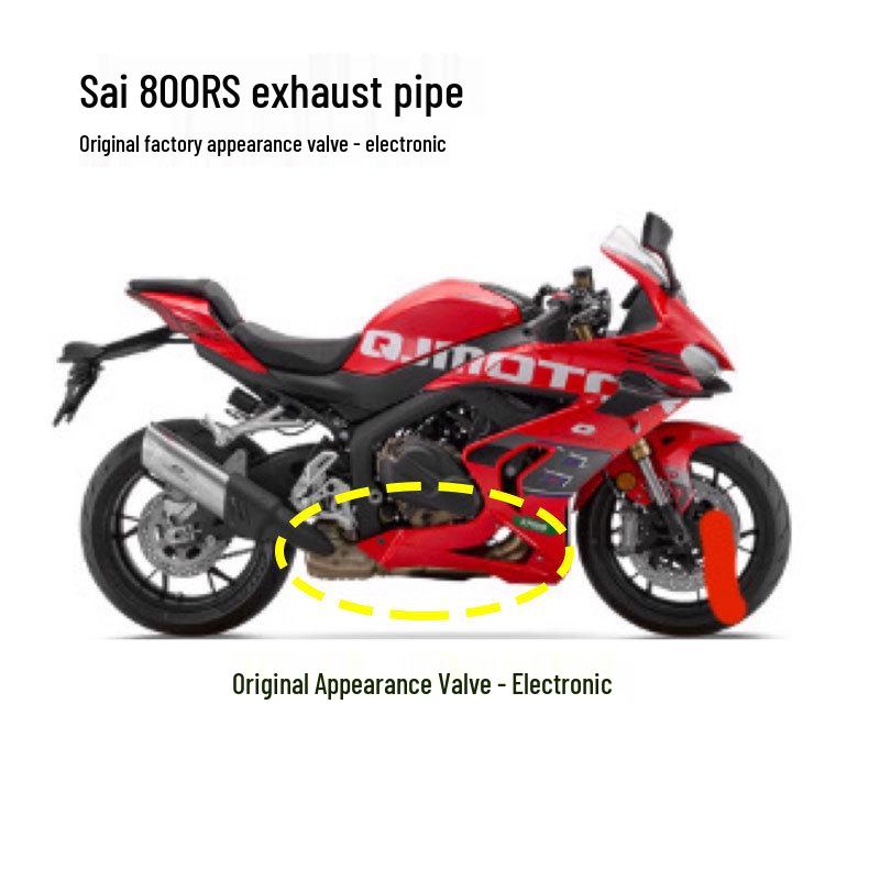 Compatible Exhaust Pipe Modification for Qianjiang QJMOTOR Sai 800RS: Original Valve Mid and Front Sections