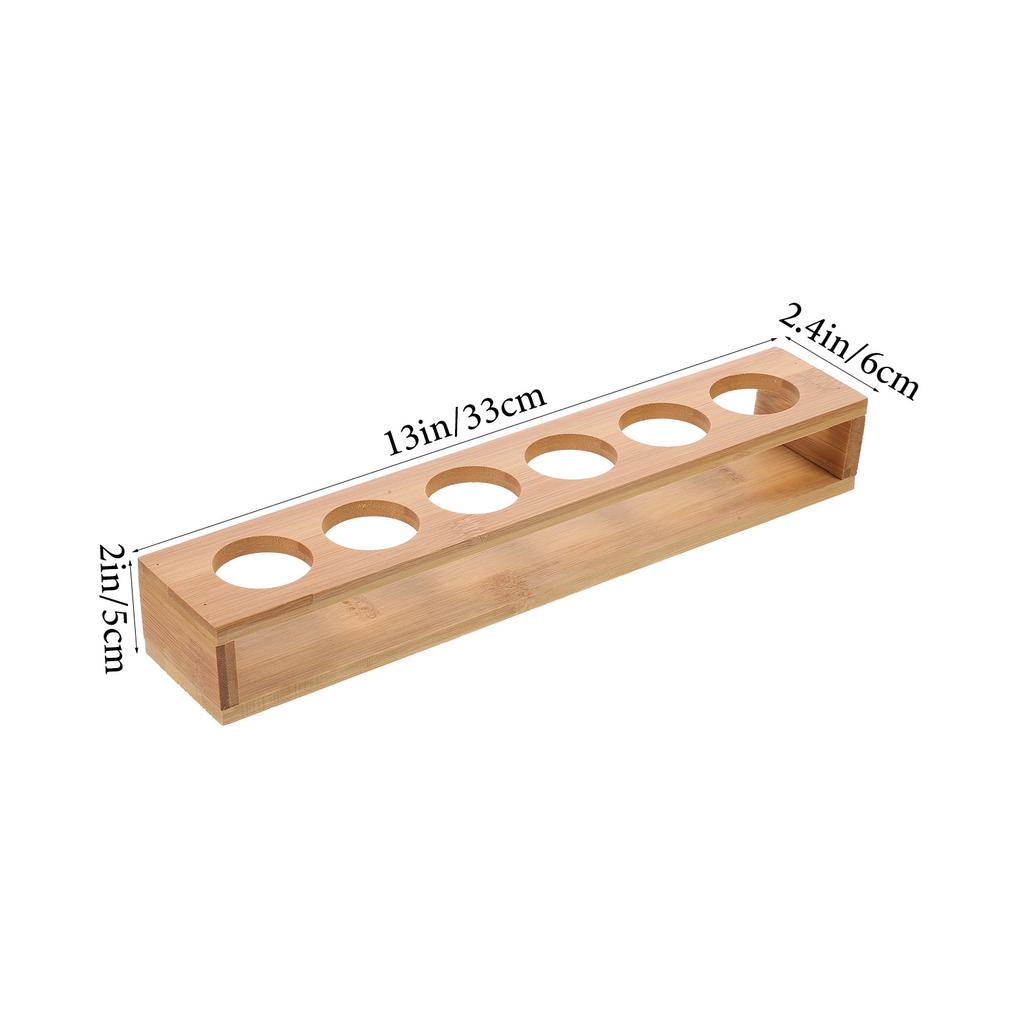 Wooden Shot Glasses Holder Display Rack For Bar ganizer Tray Natural Wood Cup Storage Rack With Small Holes