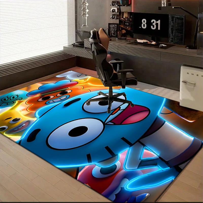 Gum's Colorful Friends Floor Mat for Living Room, Game Rooms, Office, Bedroom, Office Floor Mat Playful Design, Christmas fan gifts