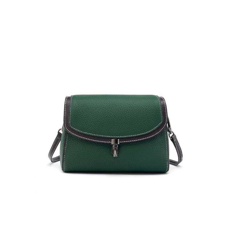 Niche Leather New Small Square Bag First Layer Cowhide Versatile Portable Women's High-end Single Shoulder Messenger Bag Bag Women