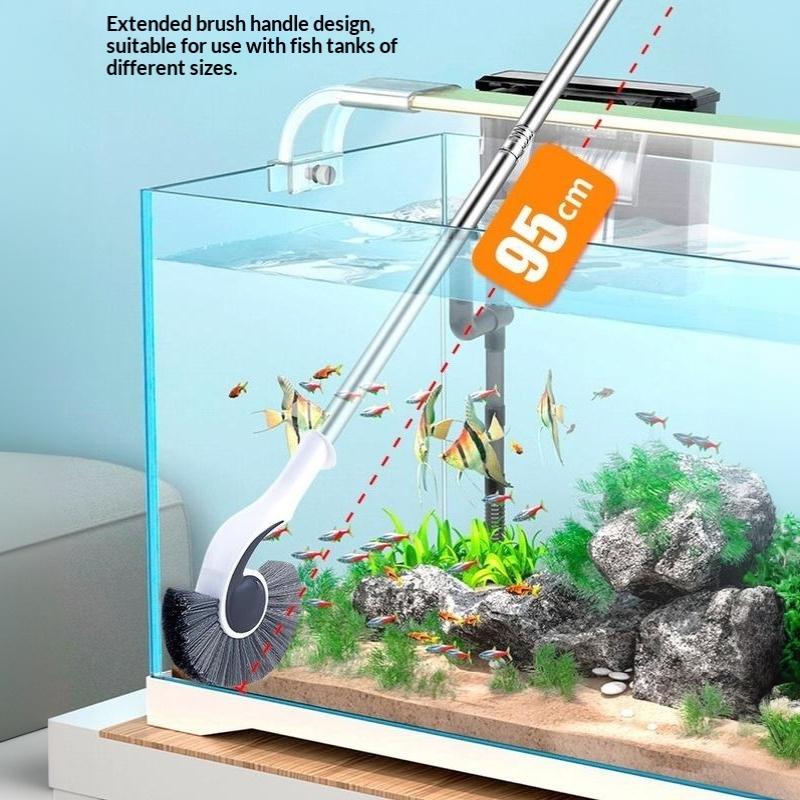 Long Handle Durable Plastic Aquarium Glass Algae Cleaner Corner Gap Cleaning Tools For Home