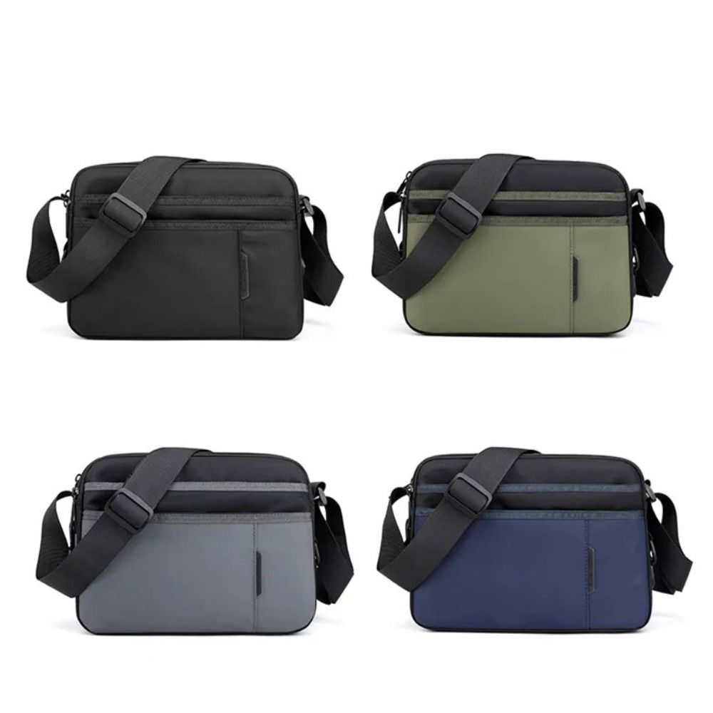 Single Shoulder Man Messenger Bag Fabric Nylon Crossbody Bag Simple Men's Shoulder Bag Outdoor