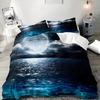 Comforter Seaside Moonlight Night Scene 3D Printed Summer Modern Simplicity Style Soft Comfortable Bedding