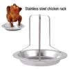 Stainless Steel Uncoated Chicken Roasting Rack with Base for Home, Hotel, and Restaurant.