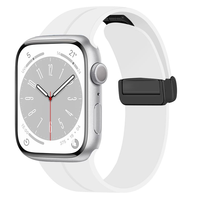 Applicable Applewatch Strap Liquid Silicone Magnetic Buckle Strap S1/S1 Ultra Apple Watch Silicone