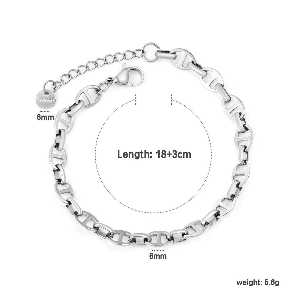 Simple Geometric Chain Bracelet Fashion Creative Link Design High-End Jewelry for Women