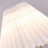 Wall Light with Pleated Fabric Shade, French Retro E27 Wall Lamp Bedroom Antique Brass Finish Wall Sconce for Living Room Study Corridor Dining Room
