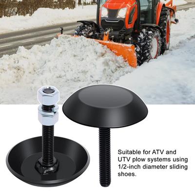 Universelle Schneepflug-Gleitkufen ATV UTV 2 Schwerlast-Anti-Rutsch-Kufen mit Muttern Unterlegscheiben Gehärteter Stahl Gleitkufen