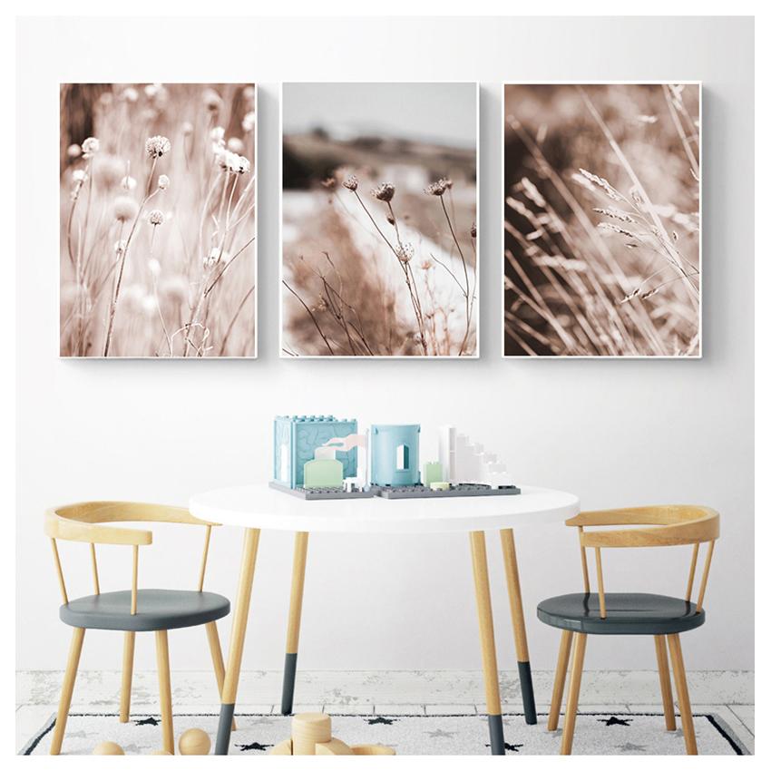 Painting Nordic Style  Living Room Decor Grass Nature Picture Scandinavian Poster Landscape Wall Art Canvas Print