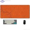 Orange Black Line Mouse Pad NonSlip WearResistant Rubber Bottom With Stitched Edge Keyboard Mat Suitable For Office