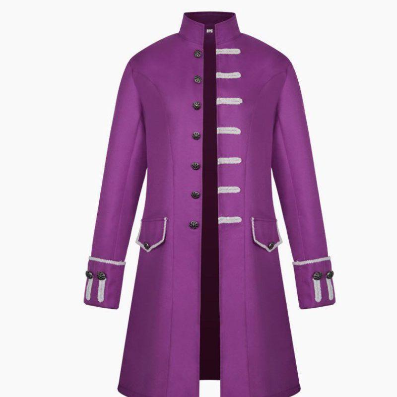 Export Fashion Men's Overcoat Medieval Costume Solid Color Fashion Steampunk Retro Men's Uniforms.