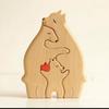 Wooden Puzzle Mother Bear Cub Set DIY Craft Decor Mother's Day Gift