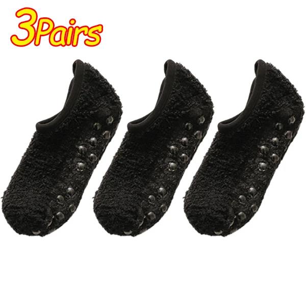 1/3 perechi Șosete Iarnă Fleece Coral Interior Antiderapante Tub Scurt Șosetă Barcă Rezistente la Frig Acasă Ciorapi de Podea din Silicon Șosete Moi și Călduroase