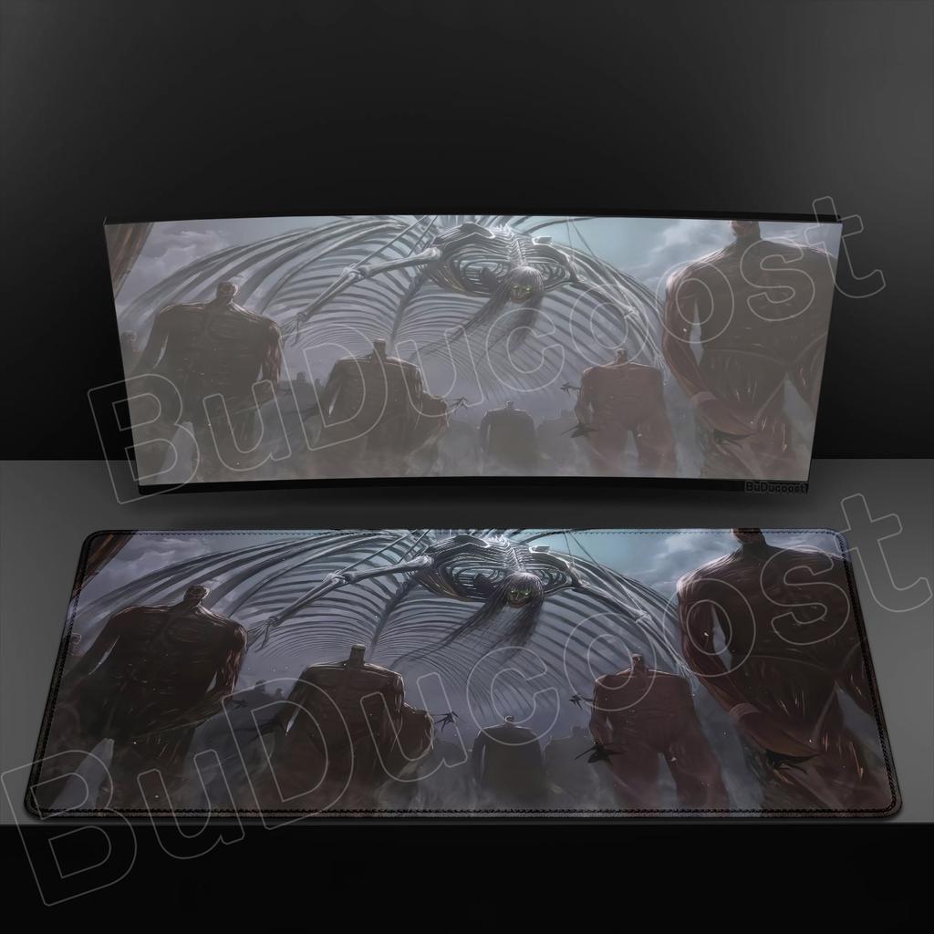 Attack On Titan Cool Anime Mouse Pad Gaming Keyboard Accessories Large Rubber Desk MatComputer Carpet Pc Gamer Non-slip Mousepad