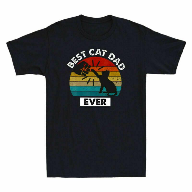 Best Cat Dad Ever Cat Bump Fit Fathers Day Gift Funny Vintage Unisexs Tshirt Tee