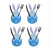 Easter Knife Fork Holder Pocket Carrot Rabbit Eggs Bunny Cutlery Bag for Easter Party Table Decor Tableware Cover Ornaments 2025