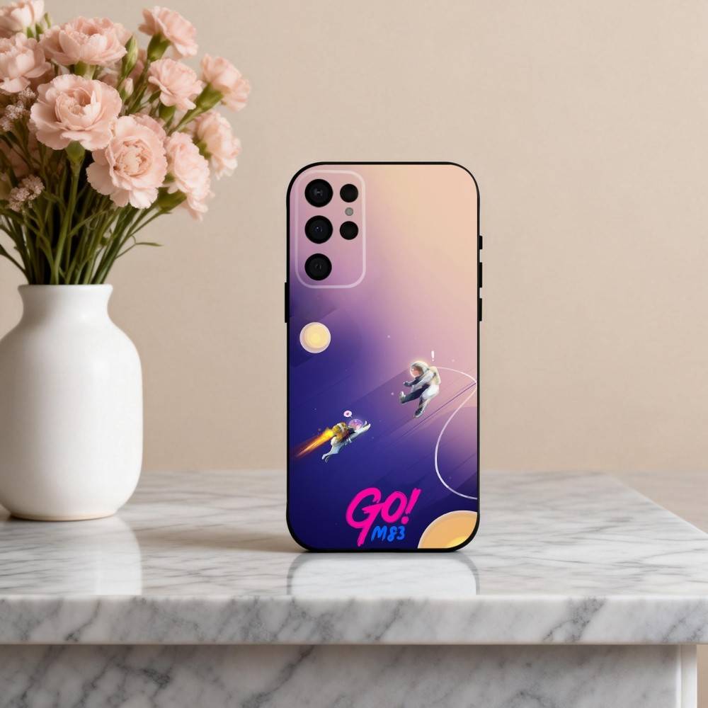 Electric Rock M-M83 Band Phone Case For Samsung S25,S24,S21,S22,S23,S30,Ultra,S20,Plus,Others Soft Black Cover