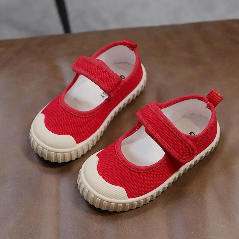 New Spring Non-leather Casual Shoes for Girls Flat Heel Children Canvas Shoes Toddler Girl Sneaker School Footwear H02231