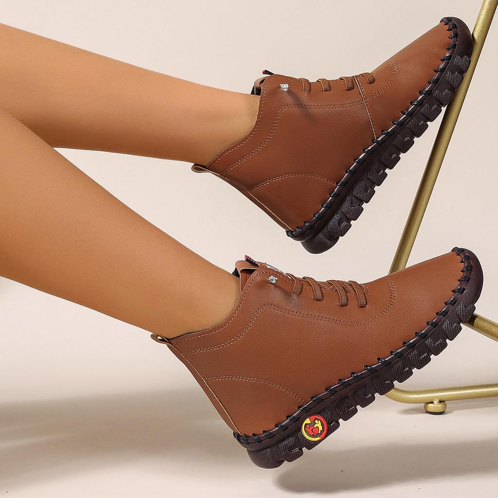 Women's shoes are comfortable and breathable, high-top shoes, spring and summer hand-stitched soft sole sheets