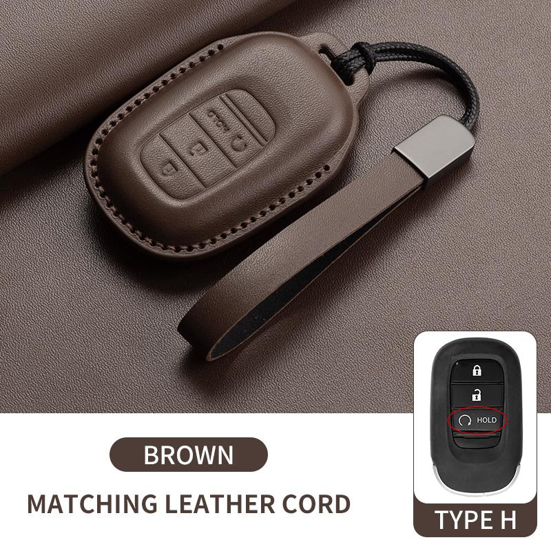 Leather Car Remote Key Case Cover for Honda Civic 11th 2022 for Honda Civic Accord HR-V CR-V CRV 2022 2023 Protector Holder Fob