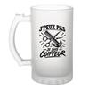 Chope À Bière - PLANETEE - J’peux Pas Minimaliste - Givrée 470 Ml - Verre Trempé - Motif Coiffeur