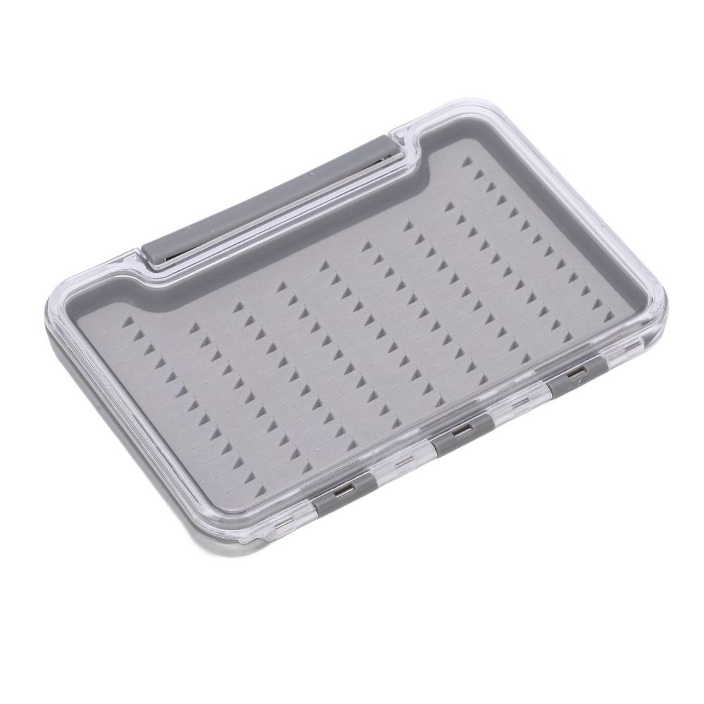 ABS Fly Fishing Box with Foam Insert Tackle Box Durable Fishing Storage Box for Fishing Lovers Triangular Hole