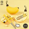 Banaan Opbergdoos Draagbare Servies Set 304 Roestvrij Staal Picknick Diner Set