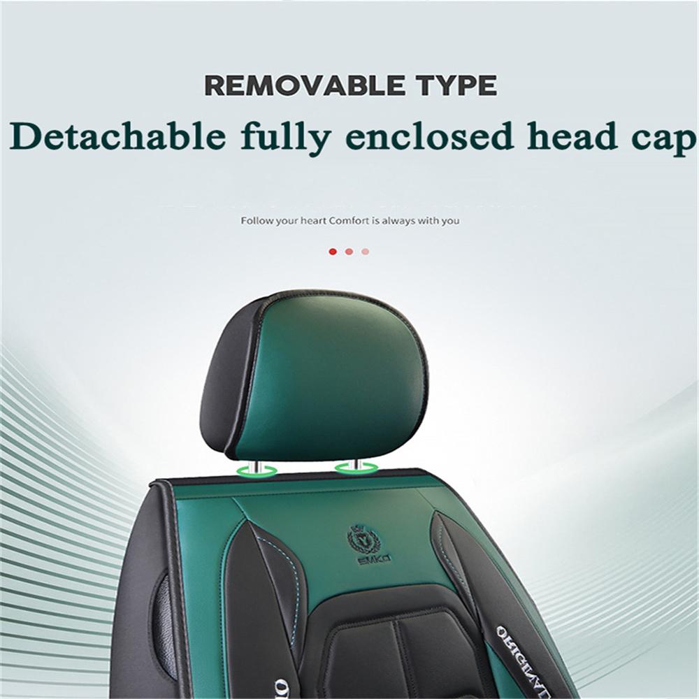 Luxus Verschleißfestes Leder Auto Kissen Sitzbezüge Auto-Styling Voll Umrandet Vorne+hinten Kissen 5-Sitzer Für alle...