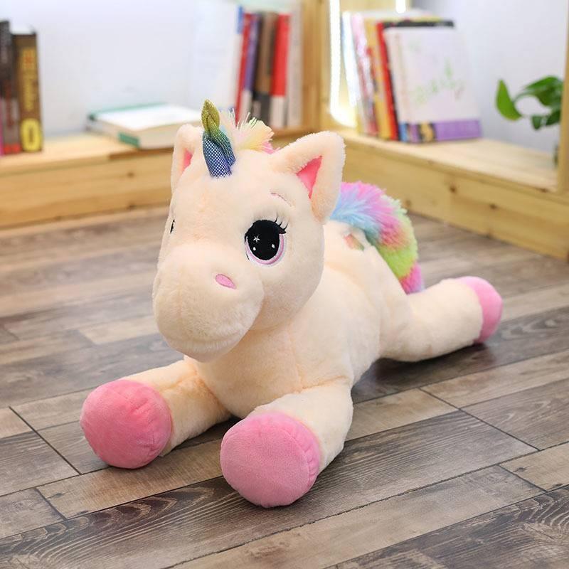 Plush Rainbow Unicorn Doll With Embroidery Design Suitable For Gifts Holiday