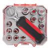 13pcs 1/4'' Socket Wrench Combo Set 4-13mm Manual Ratchet Wrench Tool