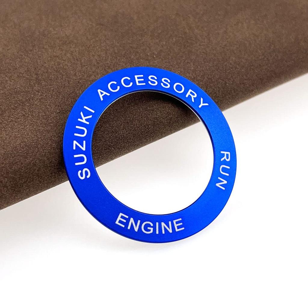 Applicable Suzuki Escudo Crosby Swift sx4 Jimny Alto Works Hustler Wagon r Aluminum Alloy Engine Start Ring (Blue)