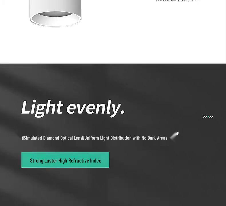 Adjustable LED Aluminum Spotlight, Surface-Mounted, Foldable, for Living Room Wall & Ceiling.