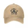 World Gym Power House Baseball Caps Casual Distressed Washed Fitness Exercise Sun Cap Unisex Outdoor Workouts Gift Hats Cap