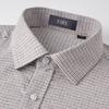 Men's 100% Cotton Brushed Houndstooth Long-Sleeve Shirt
