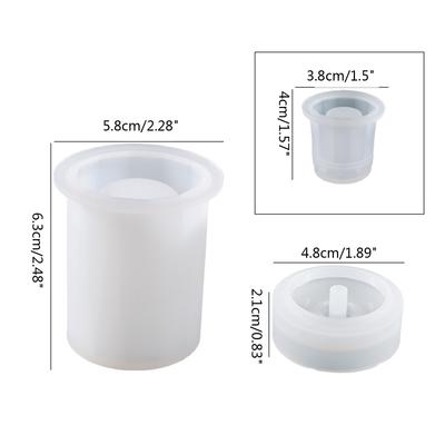 DIY Jewelry Container Silicone Molds Bottle Casting Molds Storage Jar Epoxy Resin Molds for Resin Crafts Bottle Storage