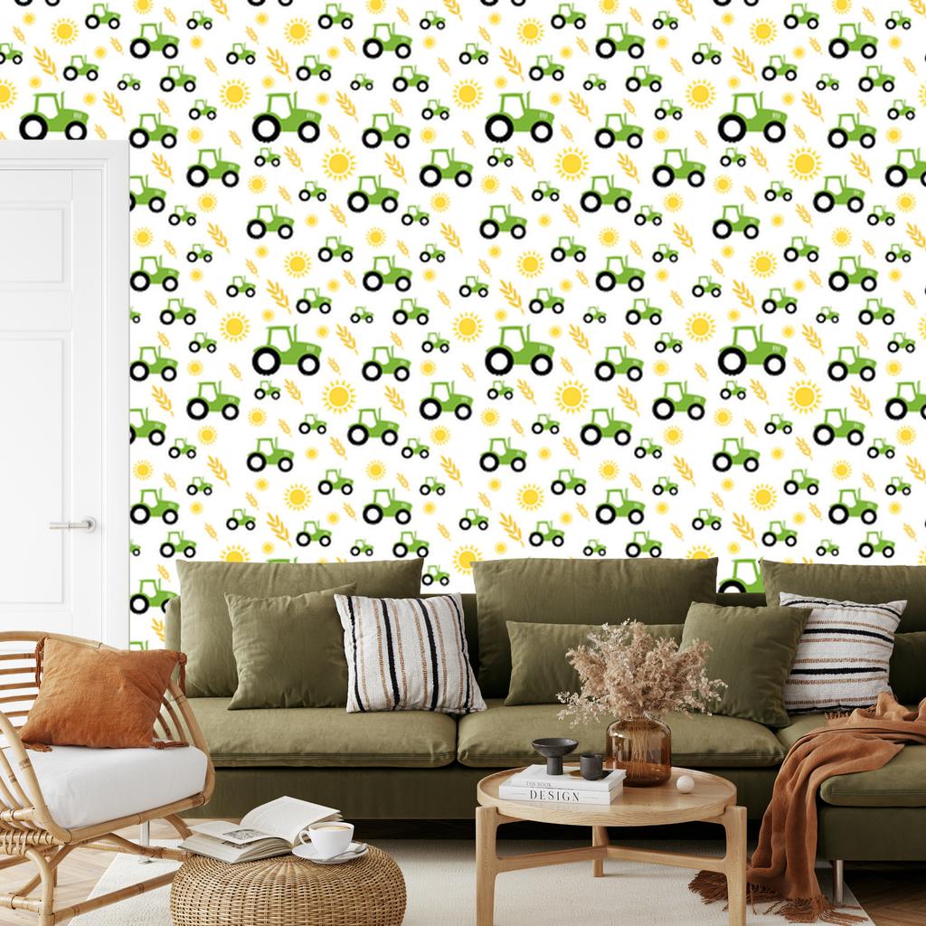 Tractors wallpaper for living room and bedroom 50x1000