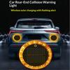 Yellow Flashing Light Touch Auto Solar Charging Car Night Safety Strong Magnetic Base Car Warning Lamp Anti-Collision Tail Light