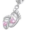 Charms Do Pandora Anhänger Charms Herz Füßchen Silber 925 Charms Erdbeere