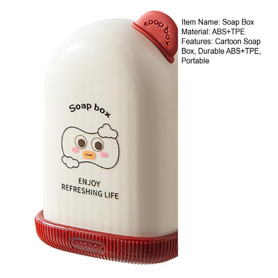 Scatola per Sapone con Coperchio Carina Custodia a Cartone Animato Contenitore per Sapone Compatto Sigillato a Prova di Perdite per Viaggi Viaggio di Lavoro