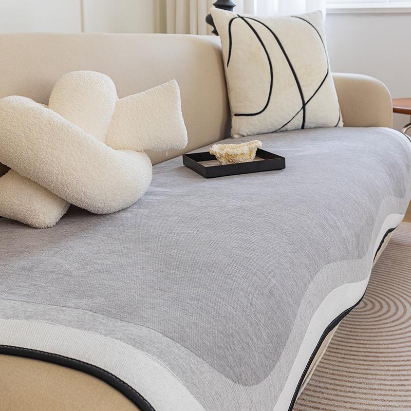 Anti-Scratching Special-Shaped Ins Style Sofa Cushion Non-Slip Four Seasons Universal Chenille Simple and Light Luxury Sense Sofa Cover Cloth