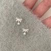 925 Silver Butterfly Bow Pearl Stud Earrings for Women Vintage Fine Jewelry Luxury Geometric Pendant Accessories