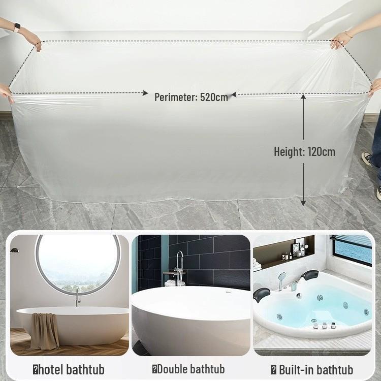 Extra Large Disposable Bath Bag - Individually Wrapped for Bathing, Travel, Hotel Use, Fits Bathtub or Wooden Bucket