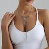 Multi Layer Pearl Tassel Brooch Necklace Multiple Functions Luxury Delicate Pin Pendant Necklace Jewelry Accessories