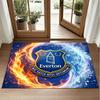 Everton Football Design Crystal Velvet Rug Soft Decorative Mat for Bedroom Entrance