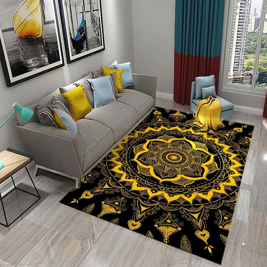 Color Floral Mandala Bohemian Carpet for Hallway Doormat Mat Bedroom Living Room Decor Floor Area Mats Bathroom Non-slip Carpets
