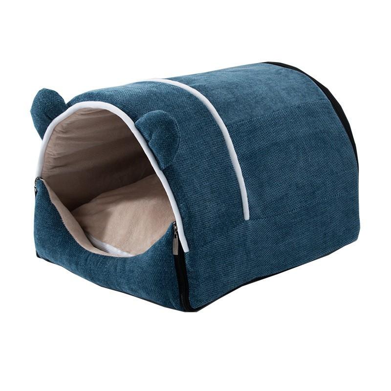 Pet Nest  Warm In Autumn and Winter  Fully Enclosed Cat Nest Removable and Washable House-type Dog House Large Space  Teddy Small Dog Bed
