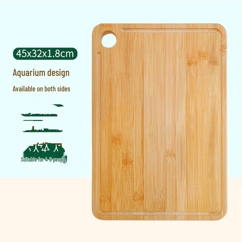 

ZISIZ Bamboo Cutting Board with Drain Holes